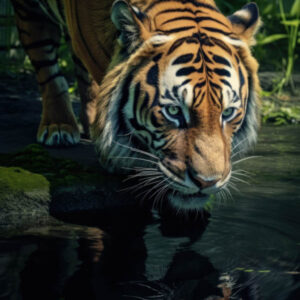 Tiger With Water